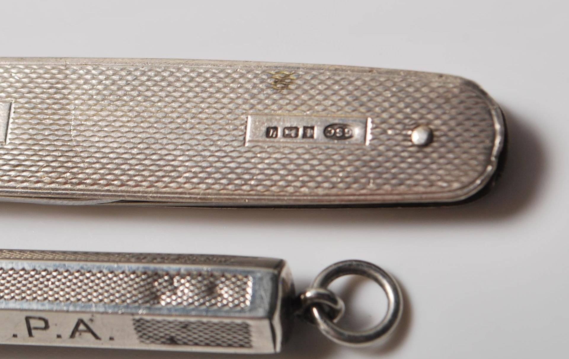 VINTAGE SILVER CIGAR PRICKER AND FOLDING KNIFE - Image 3 of 7