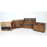 COLLECTION OF FOUR VINTAGE MID CENTURY 1950S VALVE RADIOS