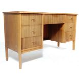 RETRO VINTAGE MID CENTURY 1950S TEAK WOOD KNEEHOLE DRESSING TABLE