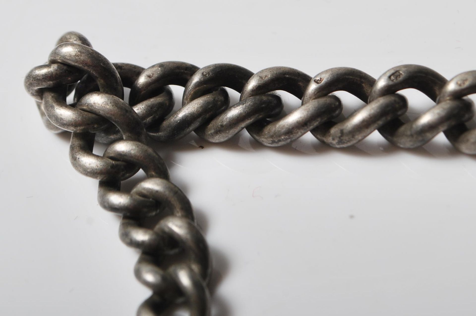 EARLY 20TH CENTURY SILVER POCKET WATCH CHAIN - Image 7 of 7