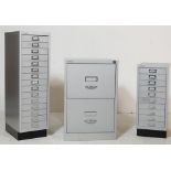 COLLECTION 3 CONTEMPORARY METAL FILING CABINETS -BISLEY