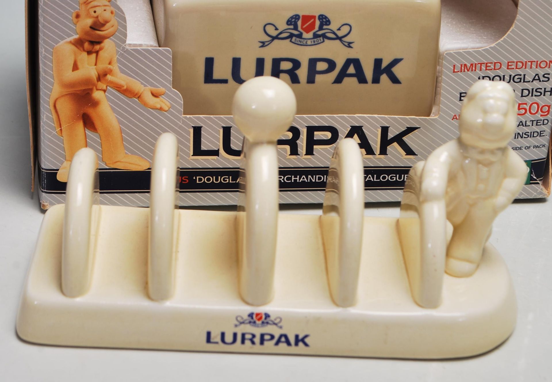 VINTAGE 20TH CENTURY LIMITED EDITION LURPAK DOUGLAS BUTTER DISH - TAST RACK - EGG CUPS - Image 8 of 9