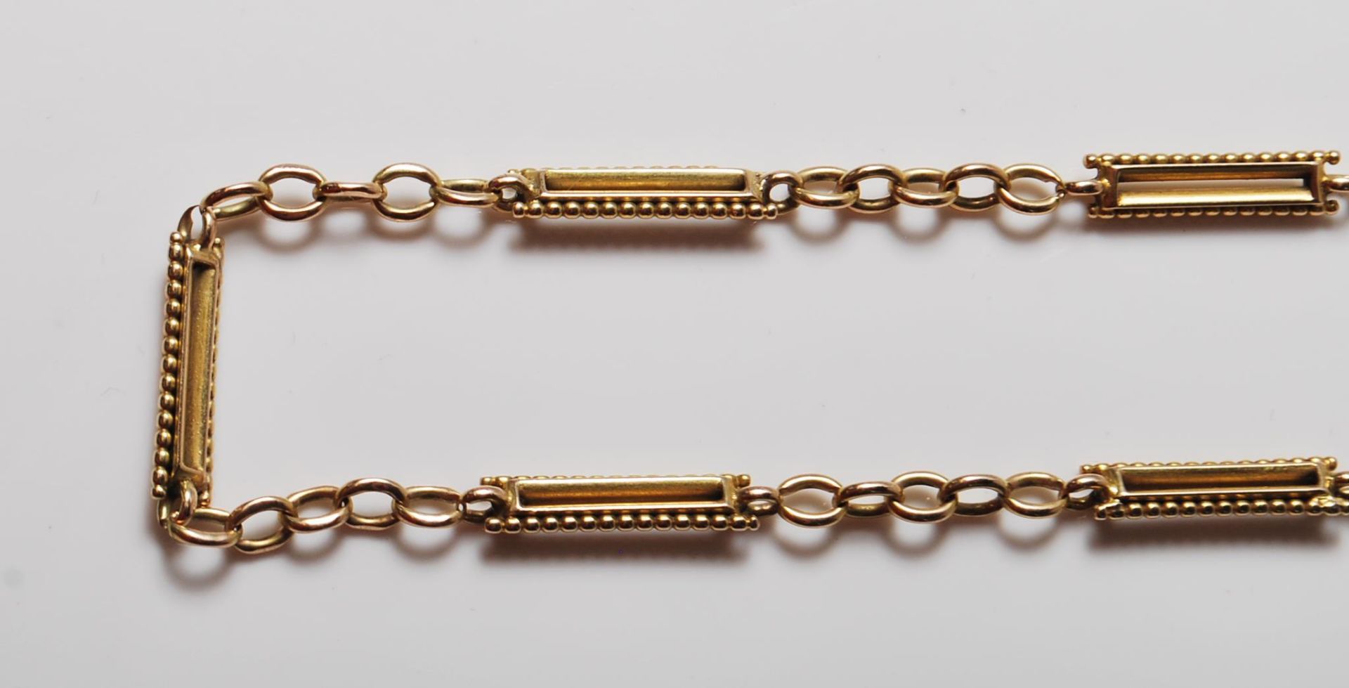 15CT GOLD BAR LINK POCKET WATCH CHAIN - Image 2 of 6