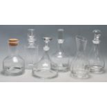 RETRO GLASS DECANTERS TO INCLUDE DARTINGTON & WATERFORD