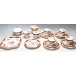 WINDSOR FOLEY BONE CHINA TEA SET WITH FLORAL MOTIFS DECORATION