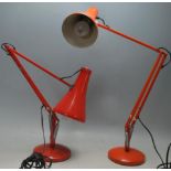 TWO VINTAGE RETRO 20TH CENTURY HERBET TERRY DESK LAMPS