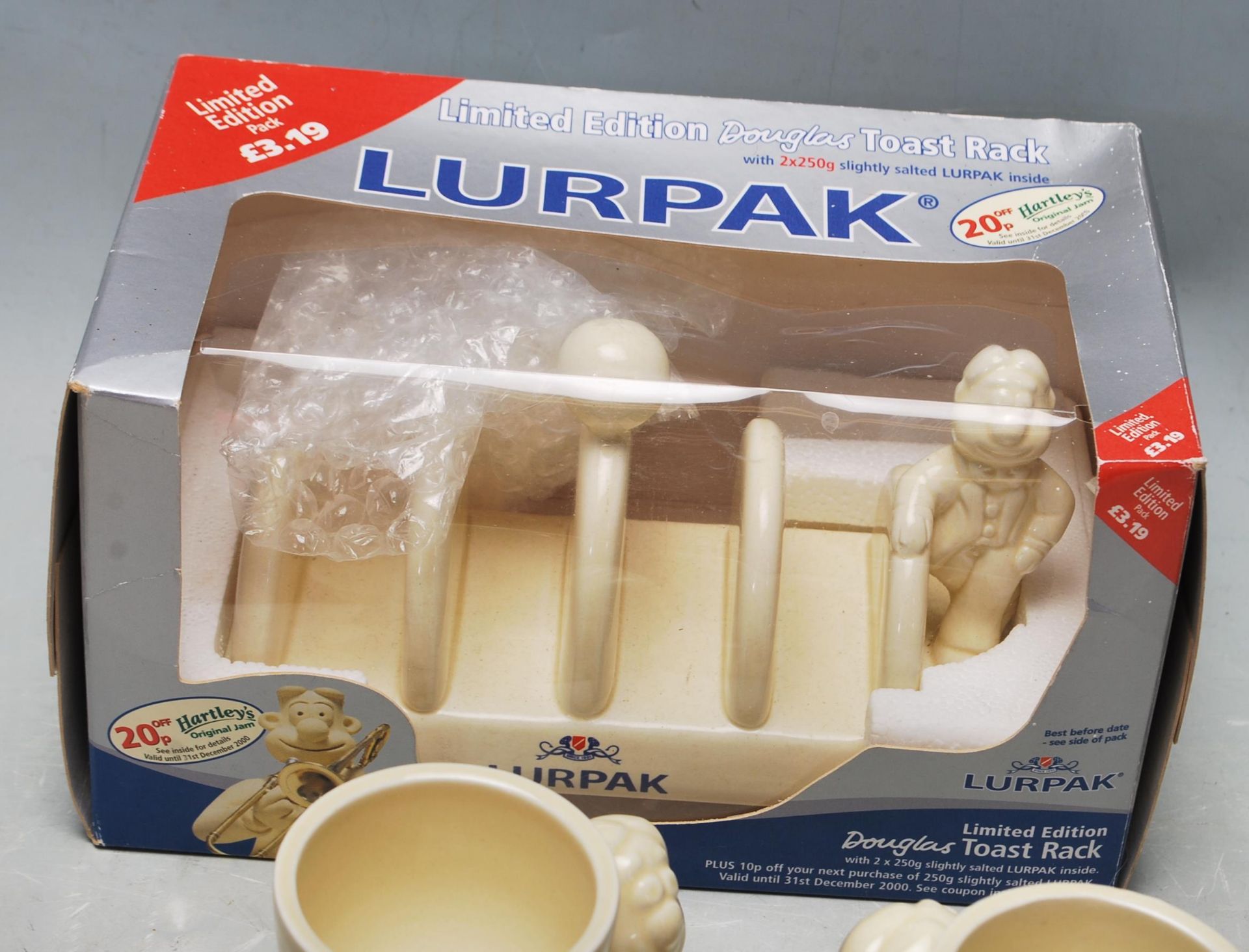 VINTAGE 20TH CENTURY LIMITED EDITION LURPAK DOUGLAS BUTTER DISH - TAST RACK - EGG CUPS - Image 4 of 9