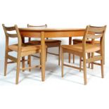 A VINTAGE 20TH CENTURY G PLAN TEAK WOOD DINING TABLE AND FOUR CHAIRS