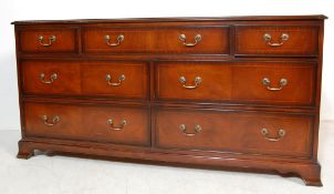 GEORGIAN STYLE FLAME MAHOGANY CHEST OF DRAWERS