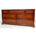 GEORGIAN STYLE FLAME MAHOGANY CHEST OF DRAWERS