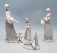 COLELCTION OF LATE 20TH CENTURY LLADRO FIGURINES