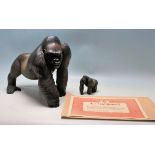 LATE 20TH CENTURY ORIGINAL VINTAGE LIMITED EDITION WESTERN LOWLAND SILVERBACK GORILLA