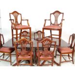 A REGENCY STYLE MAHOGANY DINING ROOM SUITE