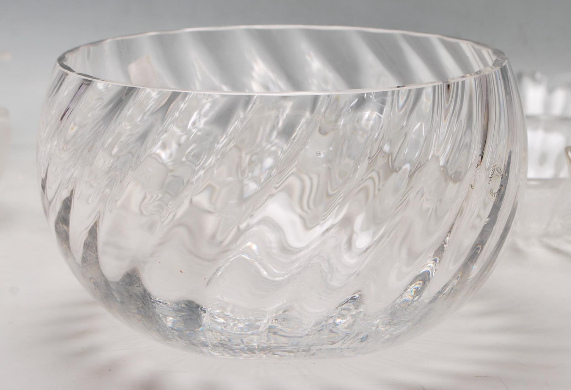 DARTINGTON CRYSTAL MOULDED GLASS BOWLS - Image 2 of 11