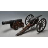 TWO VINTAGE 19TH CENTURY STYLE SCALE TOY CANNONS