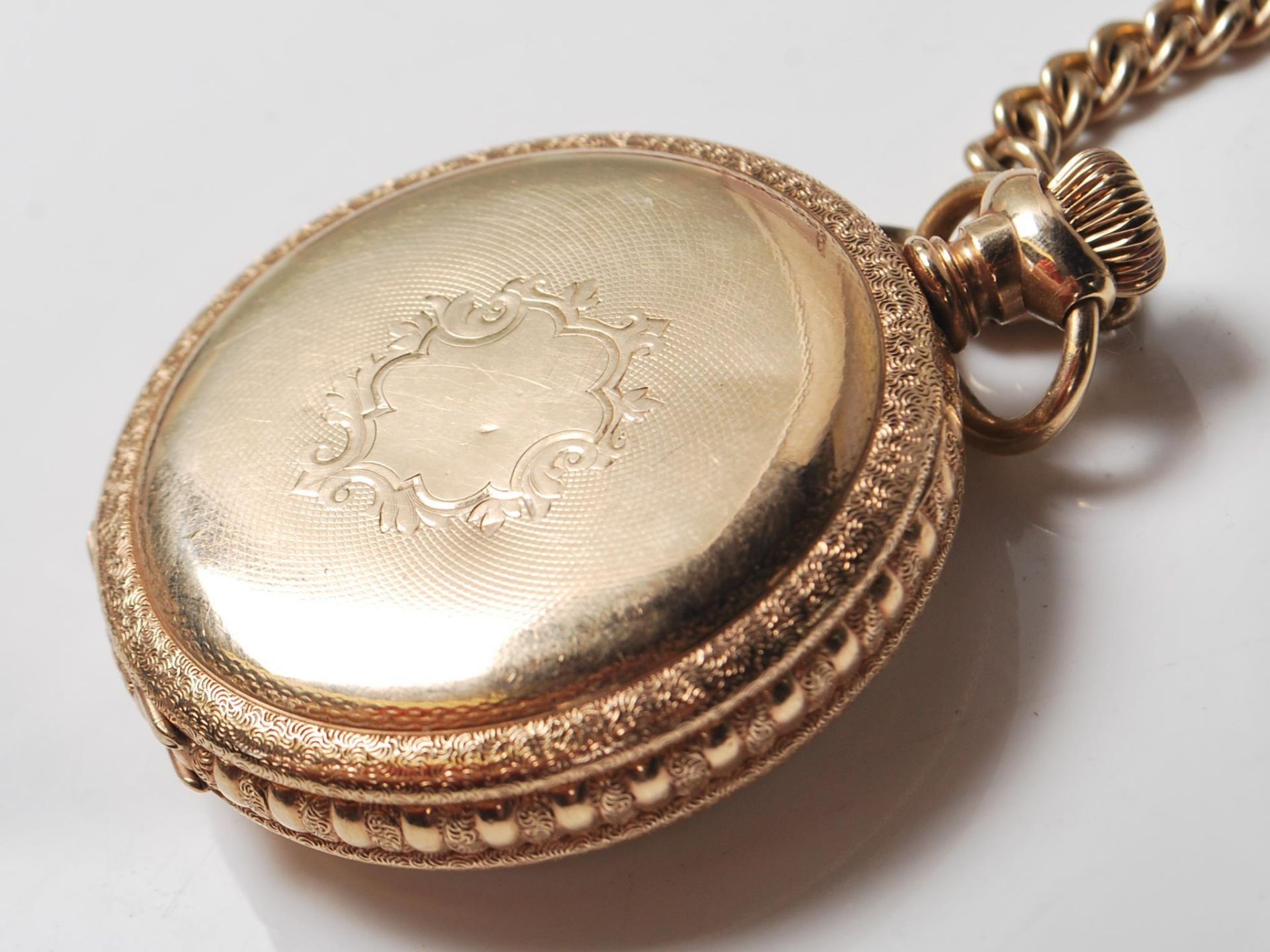 ANTIQUE WALTHAM USA POCKET WATCH WITH WWI FIRST WORLD WAR MEDAL - Image 3 of 8