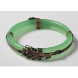 CHINESE GREEN STONE BANGLE