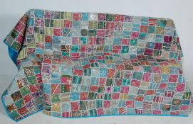 20TH CENTURY ANTIQUE STYLE TRADITIONAL PAKISTANI / RAJASTHANI / INDIAN PATCHWORK QUILT BED THROW