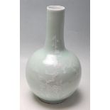 CHINESE CELADON GREEN BLOSSOM DESIGN VASE