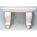 ANTIQUE MOULDED GESSO PLASTER WALL MOUNTING SHELF