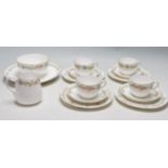 ANTIQUE CROWN STAFFORDSHIRE FINE BONE CHINA TEA SET