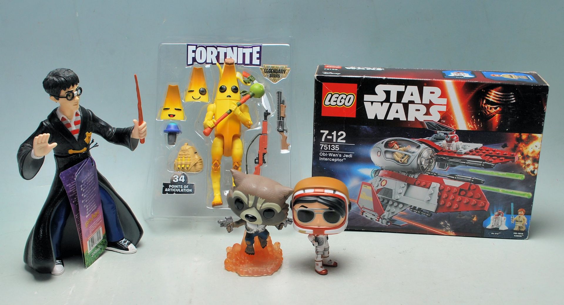 A COLLECTION OF EPIC LEGENDARY TOYS - FORTNITE - LEGO - HARRY POTTER - FUNKO POP