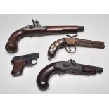 COLLECTION OF FOUR ANTIQUE STYLE LATE 20TH GUNS