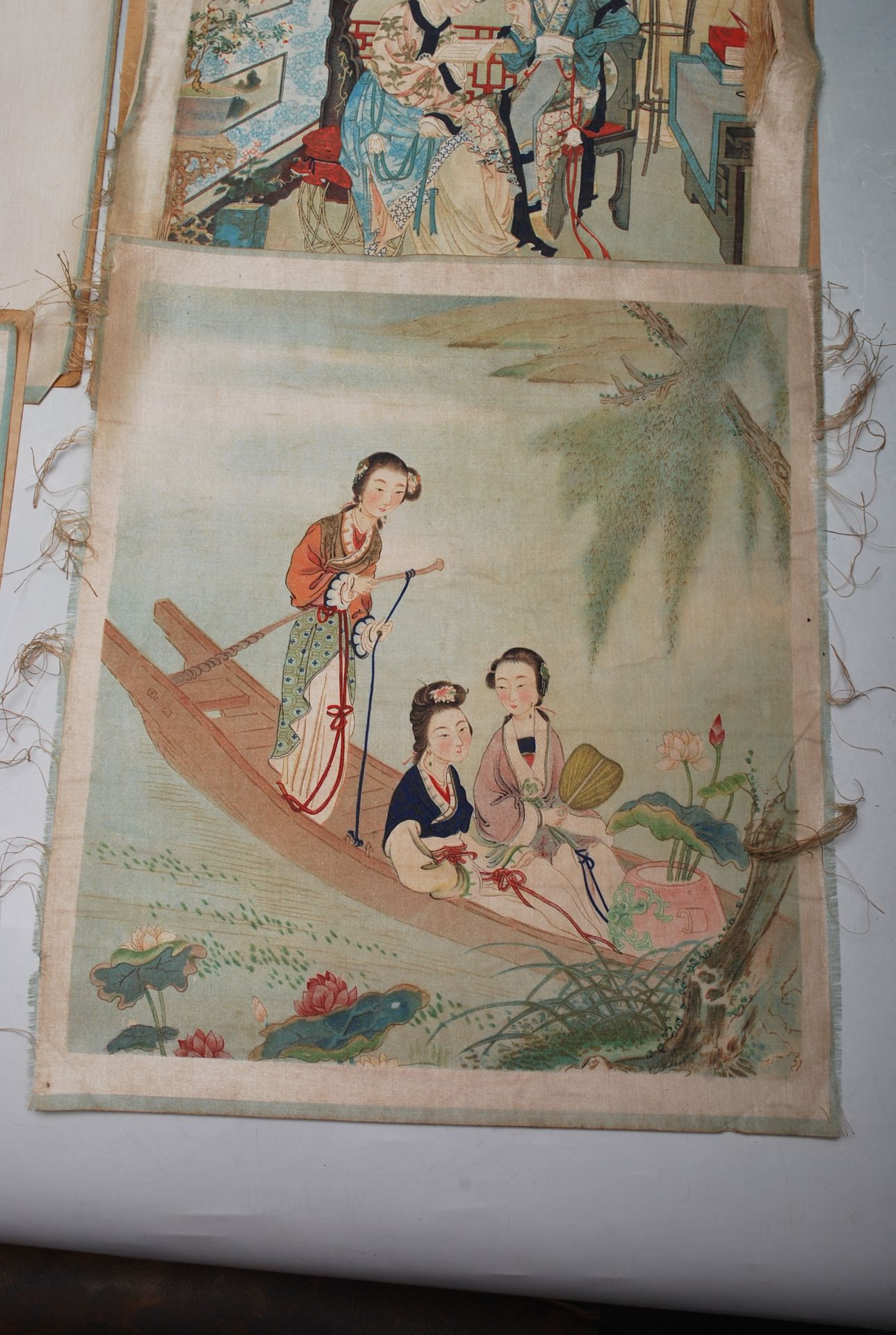 A COLLECITON OF FOUR 19TH CENTURY CHINESE SILK PAINTINGS TO INCLUDE - Image 5 of 11