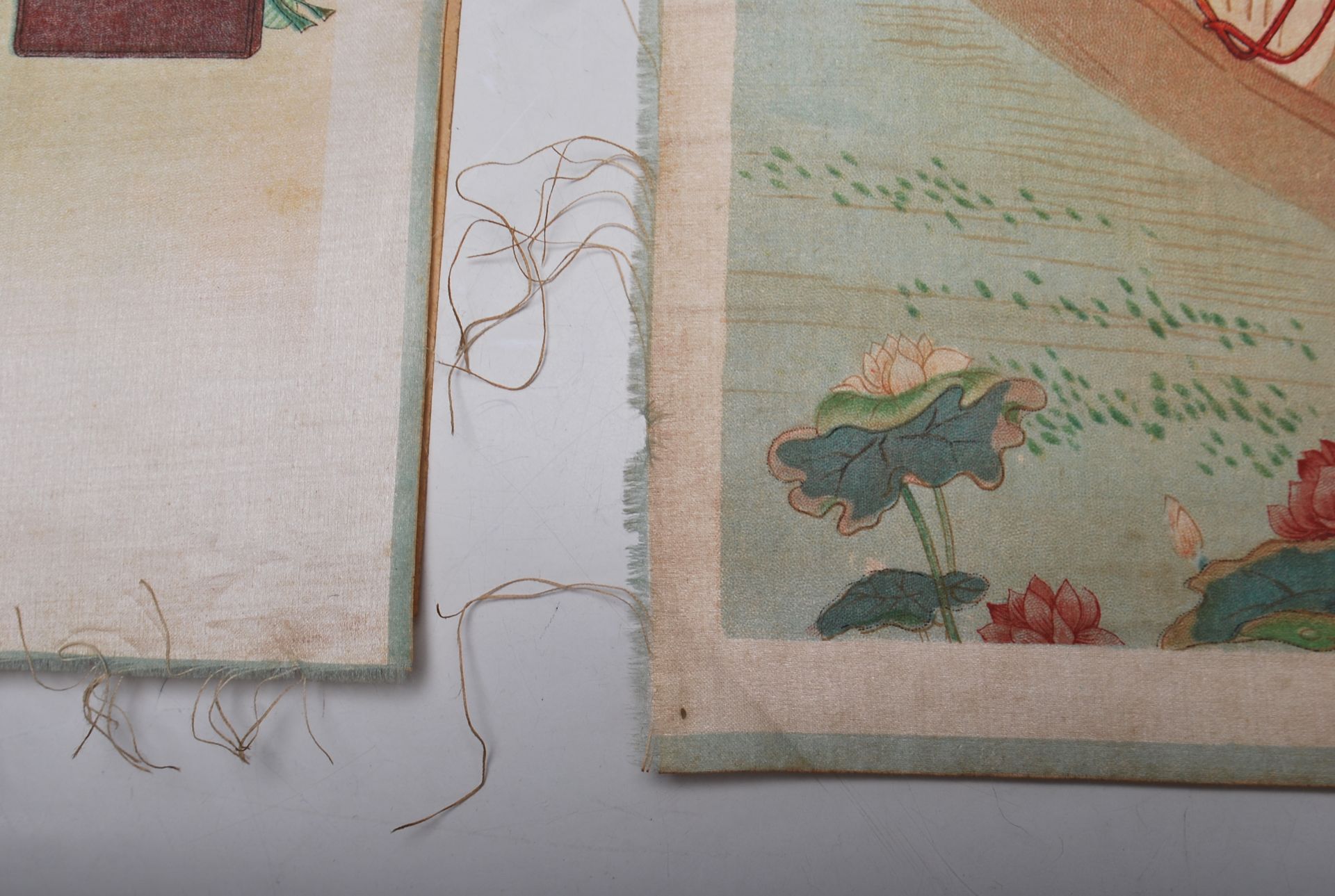 A COLLECITON OF FOUR 19TH CENTURY CHINESE SILK PAINTINGS TO INCLUDE - Image 7 of 11