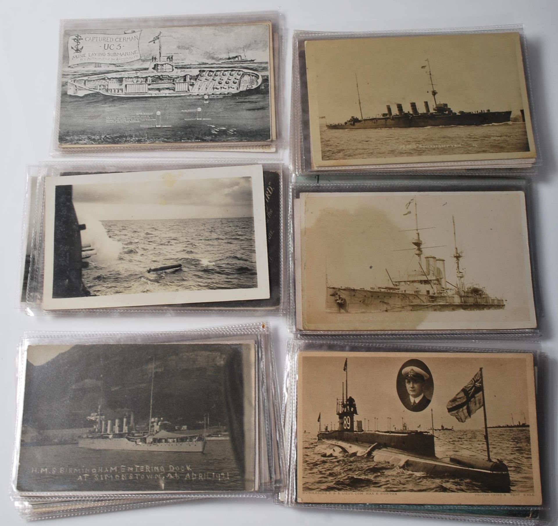 WWI FIRST WORLD WAR & WWII NAVY / SUBMARINE RELATED POSTCARDS