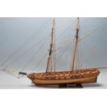 20TH CENTURY SCRATCH BUILT MODEL OF GALLEON SHIP - FITING BOAT