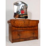 A 1930’S ART DECO DRESSING TABLE WITH TWIN DRAWERS
