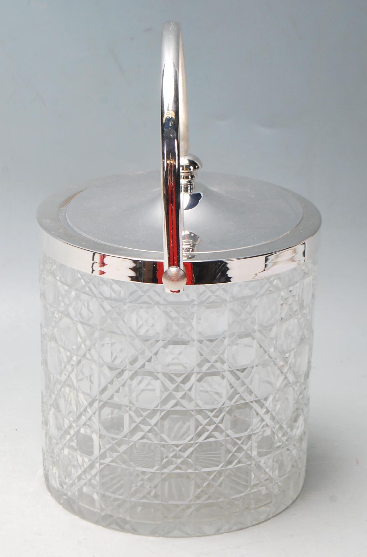 CUT GLASS AND SILVER PLATED BISCUIT JAR - Image 4 of 5