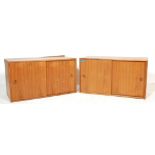 A PAIR OF VINTAGE RETRO 20TH CENTURY DANISH MADE CABINETS / MODULAR CABINETS