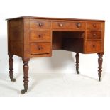 ANTIQUE VICTORIAN MAHOGANY KNEEHOLE DESK