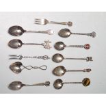 COLLECTION OF SILVER SOUVENIR FINIAL SPOONS