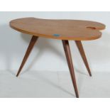 FRENCH TEAK WOOD COFFEE TABLE IN A SHAPE OF ARTISTS PALETTE