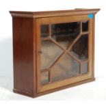 ANTIQUE VICTORIAN MAHOGANY 19TH CENTURY ASTRAGAL GLAZED HANGING CABINET