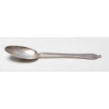 18TH CENTURY SILVER CHANNEL ISLANDS TREFID SPOON