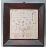 ANTIQUE 19TH CENTURY WILLIAM IV NEEDLEWORK SAMPLER