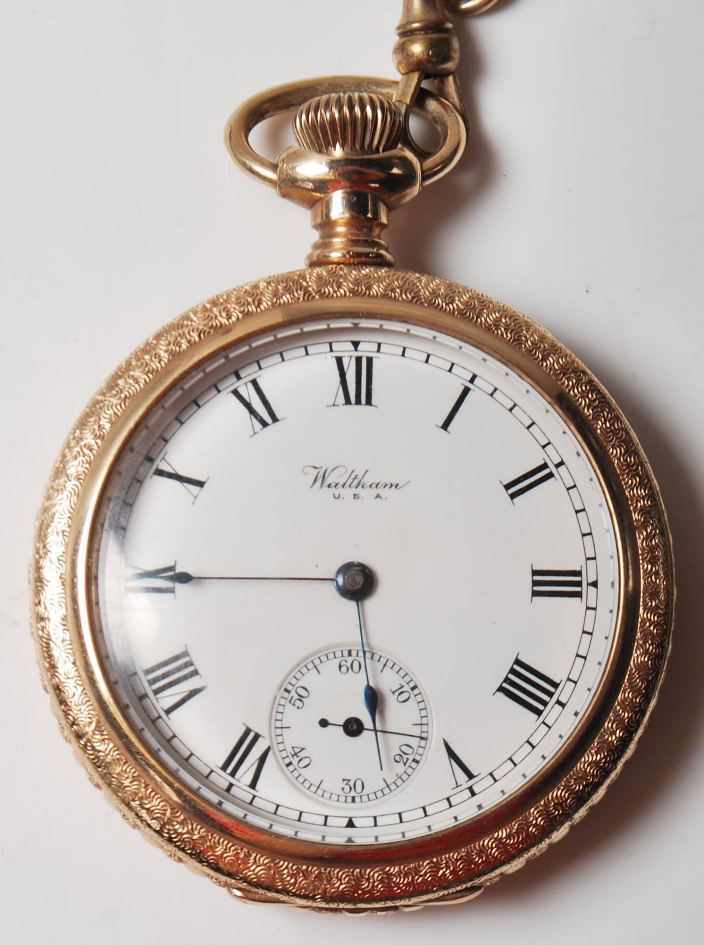 ANTIQUE WALTHAM USA POCKET WATCH WITH WWI FIRST WORLD WAR MEDAL - Image 2 of 8