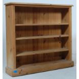 ANTIQUE STYLE PINE OPEN SHELVES BOOKCASE