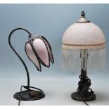 TWO VINTAGE 20TH CENTURY ART DECO STYLE DESK LAMPS