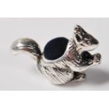 SILVER SQUIRREL PIN CUSHION