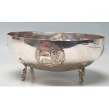 A SILVER HALLMARKED 800 BOWL BY C.TH. CARGYRIDES & CO CYPRUS - WEIGHT 726g
