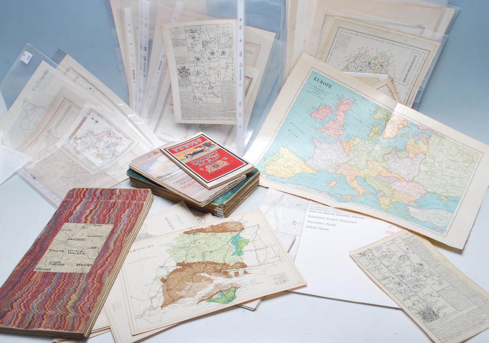 COLLECTION OF ANTIQUE ENGLISH COUNTY MAPS