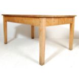 A LARGE 20TH CENTURY OAK REFRACTORY DINING TABLE