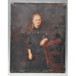 VICTORIAN PORTAIT PAINTING OF A YOUNG GIRL