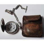 LA PERFECTION SILVER FULL HUNTER POCKET WATCH