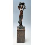 MILO - CONTEMPORARY BRONZE STATUETTE / FIGURINE OF AN ART NOUVEAU STYLE NUDE